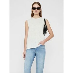 Anine Bing White Issac Tee